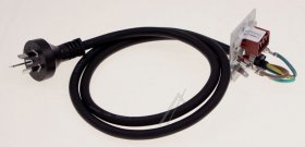 Mains Power Lead - C00480722 481010859048 Mains Cable 1000mm Uk Plug [Whirlpool Indesit]