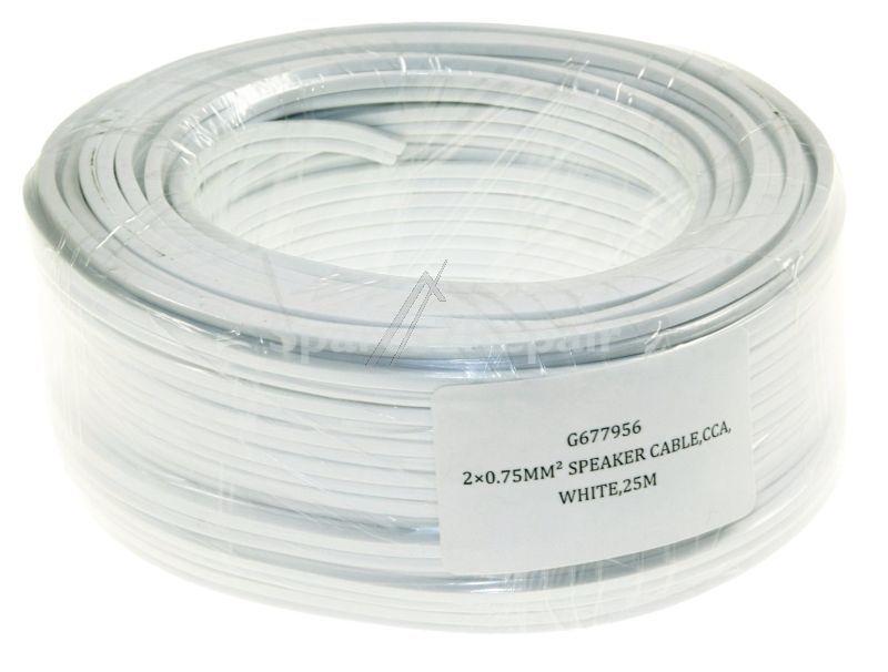 Com 2x0.75 Loud Speaker Cable Ring - 2x0,75mm² Loud Speaker Cable Ring, White,cca(copper aluminum), 25m -