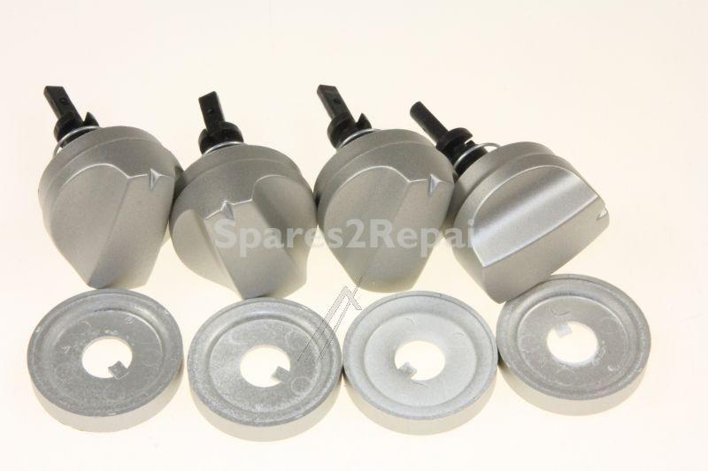 Atag Button - 88040805 Knob Kit Silver+holders