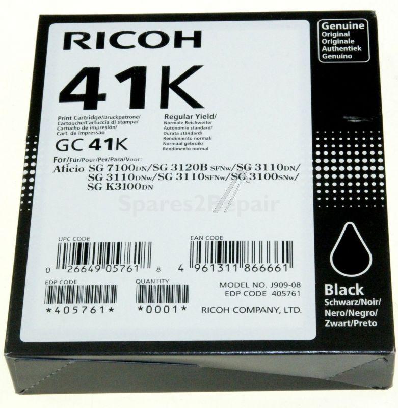 Ricoh Cartridge - Gc-41k 405761 Ink Cartridge Cyan 2500 Pages