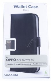 Mobilize Leather Bag Gsm - 28079 Mobilize Classic Gelly Wallet Book Case Oppo A76 4g-a96 4g Black
