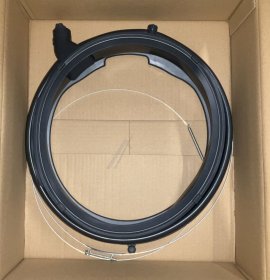 Door Seal Washing Machine - 20006037 Boot Gasket Suds Resistant With Lighting Nozzle Anthracite Black (epdm) Grease-resistant - 772655 [Bosch Siemens]
