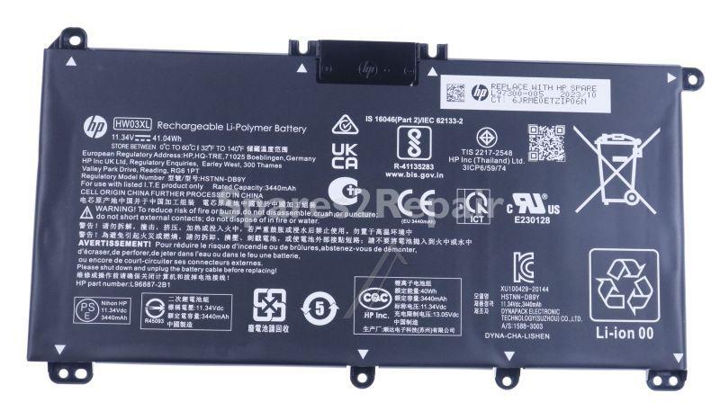 Hewlett Packard Laptop Battery - Hw03xl L96887-2b1 Pl Lishen Ncm 515974 3 72ah