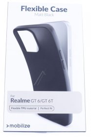 Mobilize Leather Bag Gsm - 29933 Mobilize Rubber Gelly Case Realme Gt 6 Matt Black