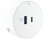 Schwaiger Connection Block - Power-rail Mspw0310 Modular Power Plug White 1x Usb-c And 1x Usb-a On-off Switch