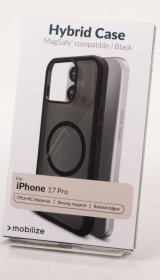 Mobilize Leather Bag Gsm - 80982 Mobilize Magsafe Compatible Hybrid Pro Case Apple Iphone 17 Pro Black