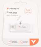 Verbatim Mobile Memory For Computer - 30231 Plectra Usb-c Flash Drive White 512gb