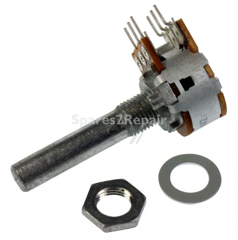 Alps Stereo Carbon Pot Linear - 10k-0,1w Drehpoti Stereo Linear 6mm Ø0,1w, L=20mm -rohs-konform-