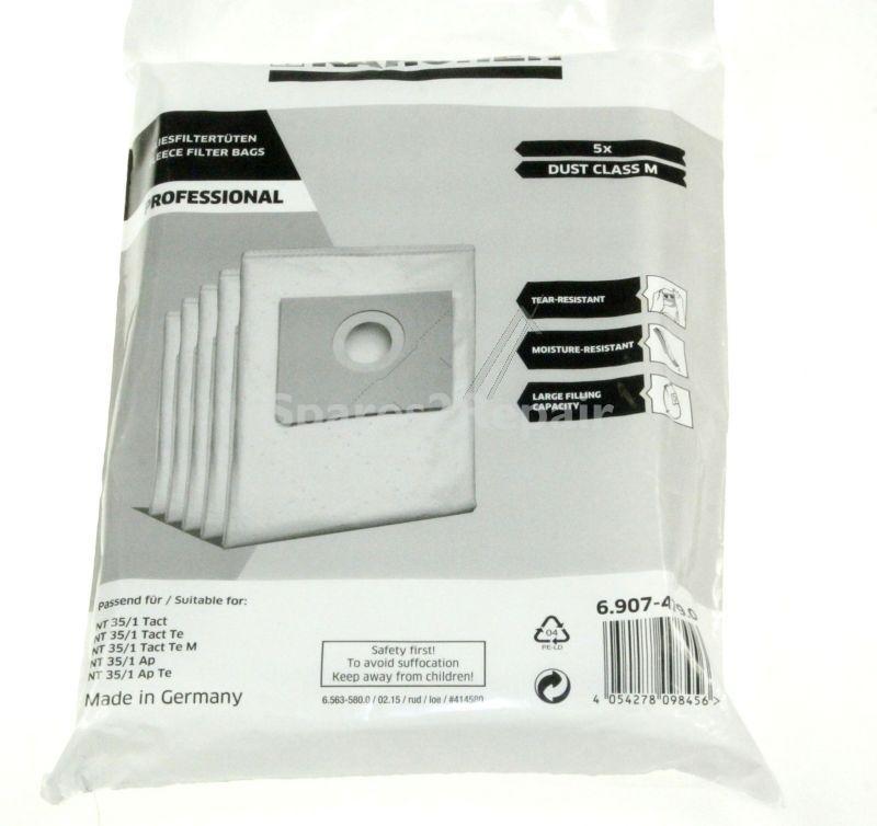 Karcher Vacuum Cleaner Bags - Ka6 907-479 0 6 907-479 0 Paper Filter Dust Bags X 5