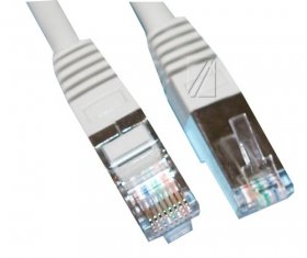 Com Cat5 Patch Cable - Cat5 Lead - Rj45 Plug To Plug - Grey 1.0m Com Cat5 Patch Cable - Cat5 Lead - Rj45 Plug To Plug - Grey 1.0m