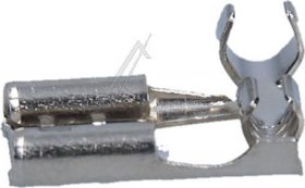 Eisenacher Flat Pin Bushing - F515630044 Flat Pin Bushing 6,3mm X 0,8 For 1,5-2,5mm² Steel Nickel-plated Type A With Angled Side Ladder Connection