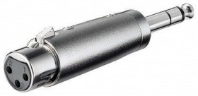 Goobay Xlr Adapter - Xlr Adapter,aux Klinke 6,35 Mm Stereo Stecker Zu Xlr Buchse
