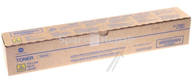 Konica Minolta Toner Cartridge - Tn-216y A11g251 Toner Yellow C220-c280 Bizhub Approx 26k Konica-minolta