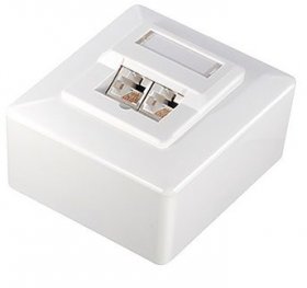 Com Network Box Cat6 - Cat6 Internet Outlet, 2 X Rj45 Com Network Box Cat6 - Cat6 Internet Outlet, 2 X Rj45