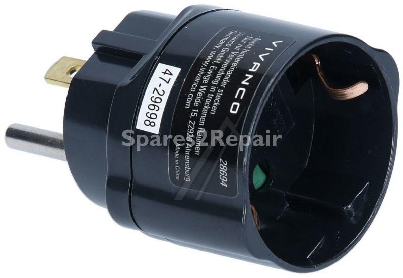VIVANCO Travelling Plug Set TA EU/USA US > EU OUTLET ADAPTER, MAX 250V-15A-50HZ 28694