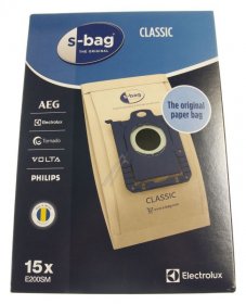 Vacuum Cleaner Bags - E200sm 9001688002 E200sm Paper Dust Bags X 15 [Electrolux Aeg]