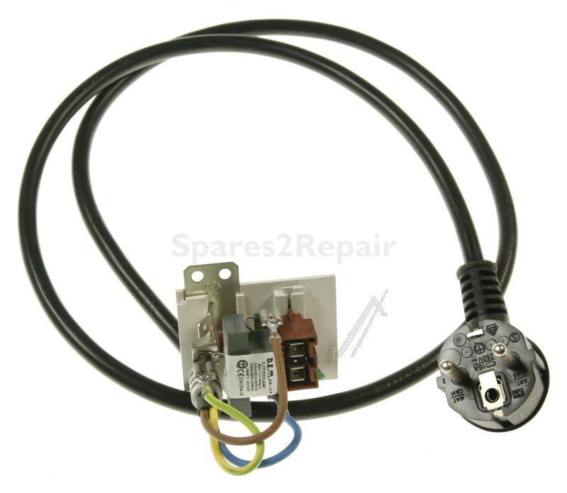 Mains Power Lead - C00533007 488000533007 Mains Cable 1000mm Plug [Whirlpool Indesit]