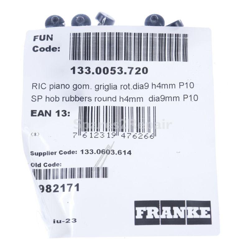 Faber Franke Roblin Rubber Stop - 1982171 133 0053 720 Sp Hob Rubbers Round H4mm Dia9mm P10