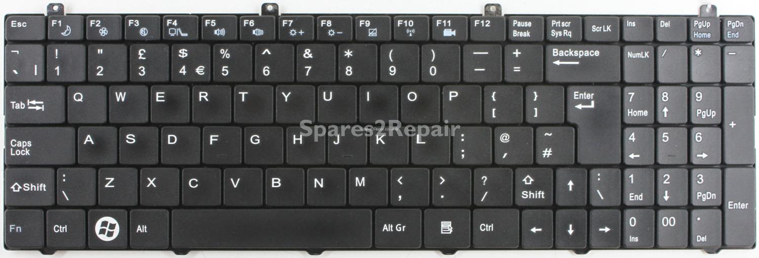 Advent 6651 - Keyboard - MP-08B36GB-360 - 71GF71084-30 - Rev:00