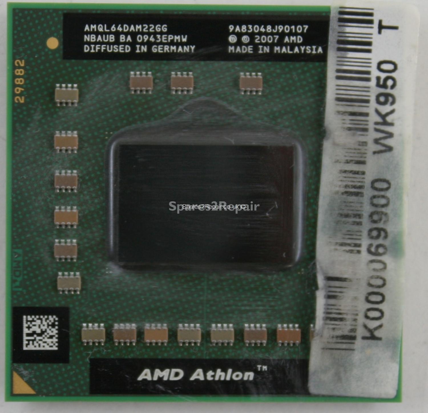 AMD Athlon X2 QL-64 2.1Ghz 1800Mhz 2x512Kb Socket S1G4 CPU AMQL64DAM22GG