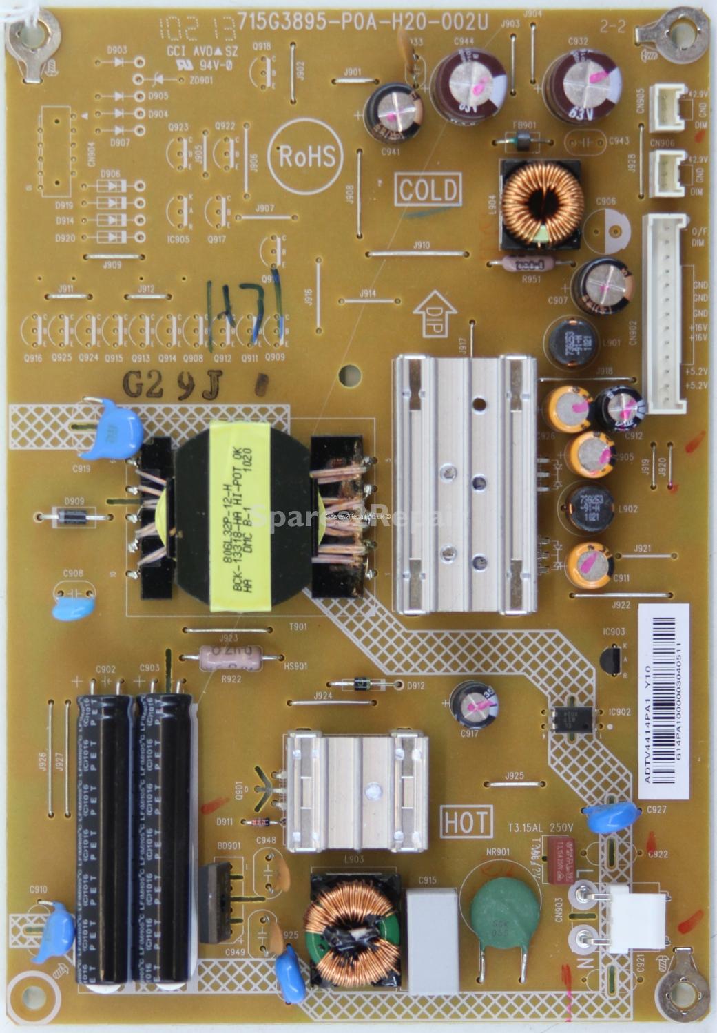 AOC LE24K097U - PSU - 715G3895-P0A-H20-002U - ADTV4414PA1 Y10