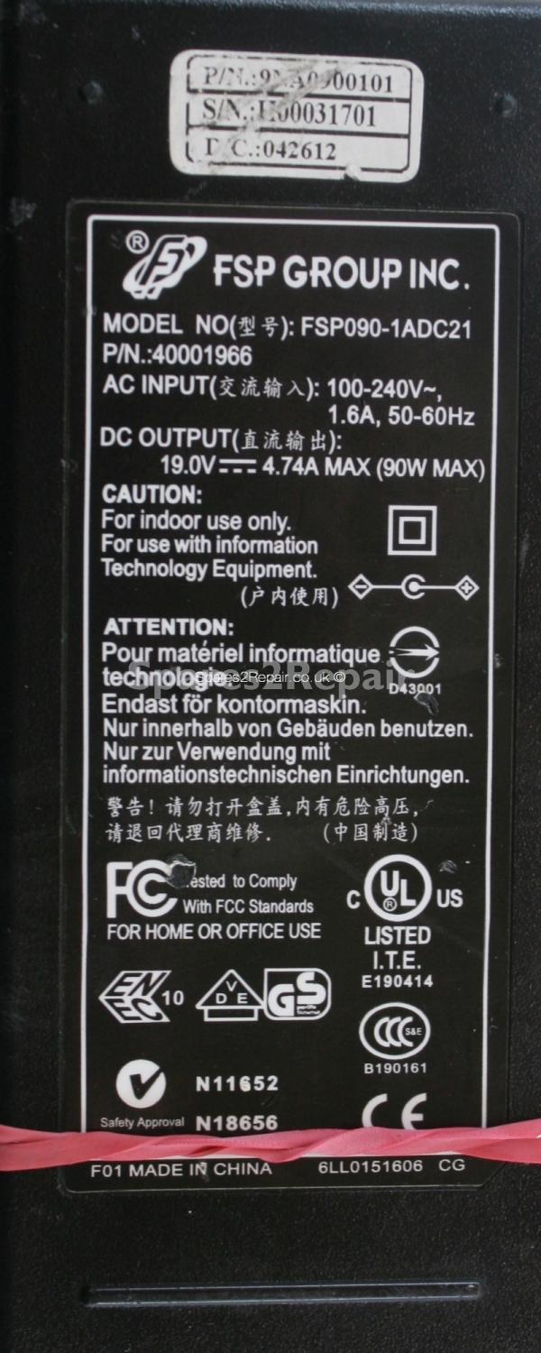 FSP Group Inc - Charger - FSP090-1ADC21 - 19V 4.74A (Original)