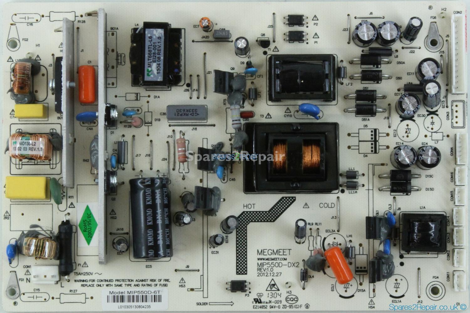 Goodmans GVLEDHD50 - PSU - MIP550D-6T - MIP550D-DX2 - REV:1.0