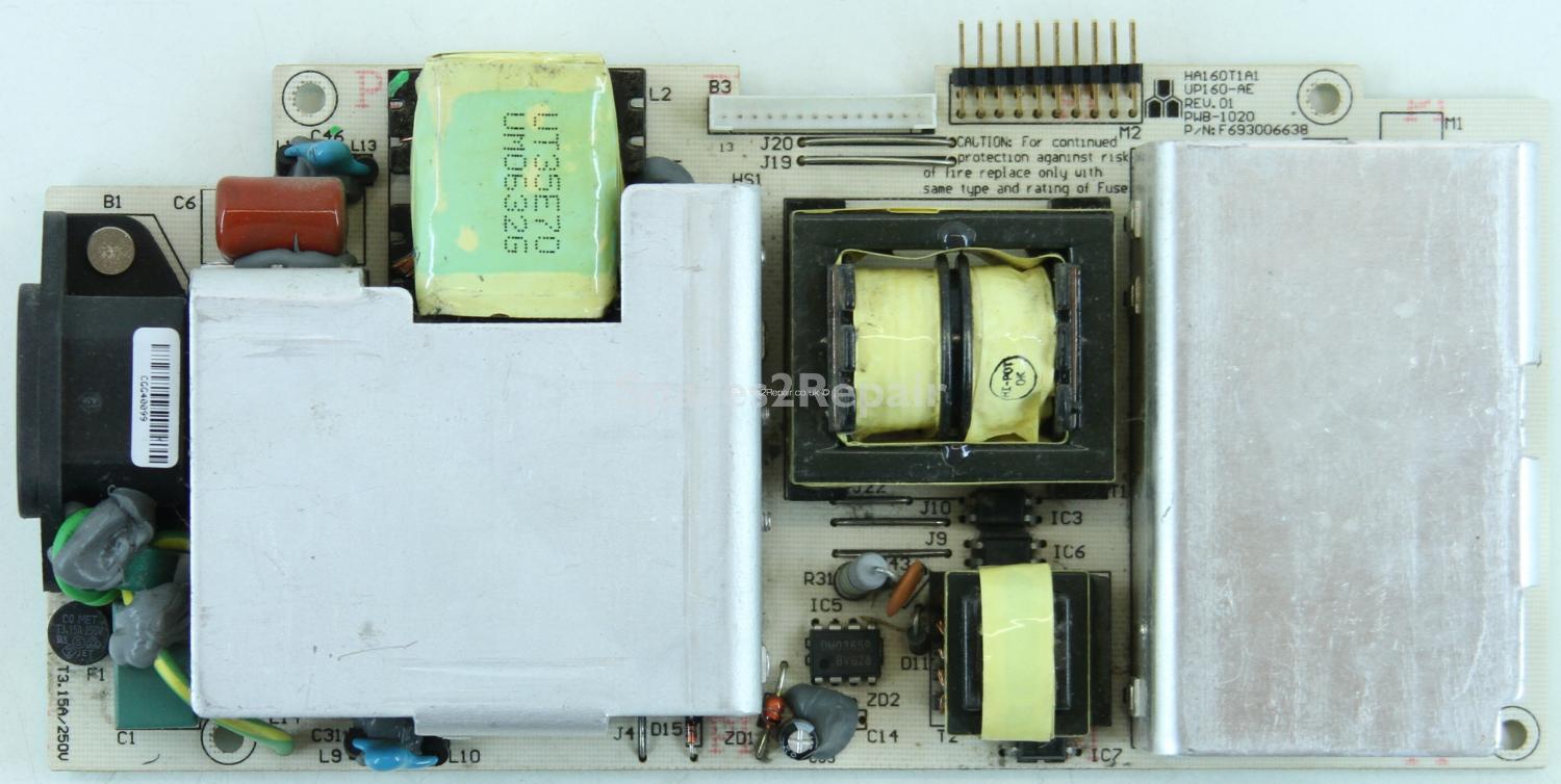 Goodmans GTVL27W23HD - PSU - HA160T1A1 - UP160-AE - REV.01 - PWB-1020 - F693006638