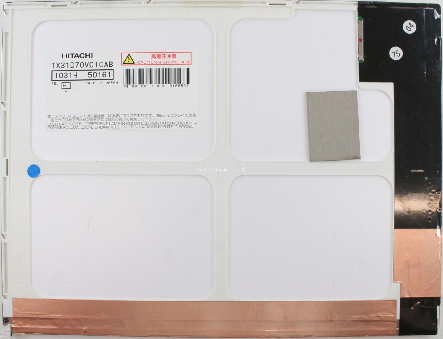 Hitachi - 12.1 Inch - TX31D70VC1CAB - Rev H - XGA (1024x768)