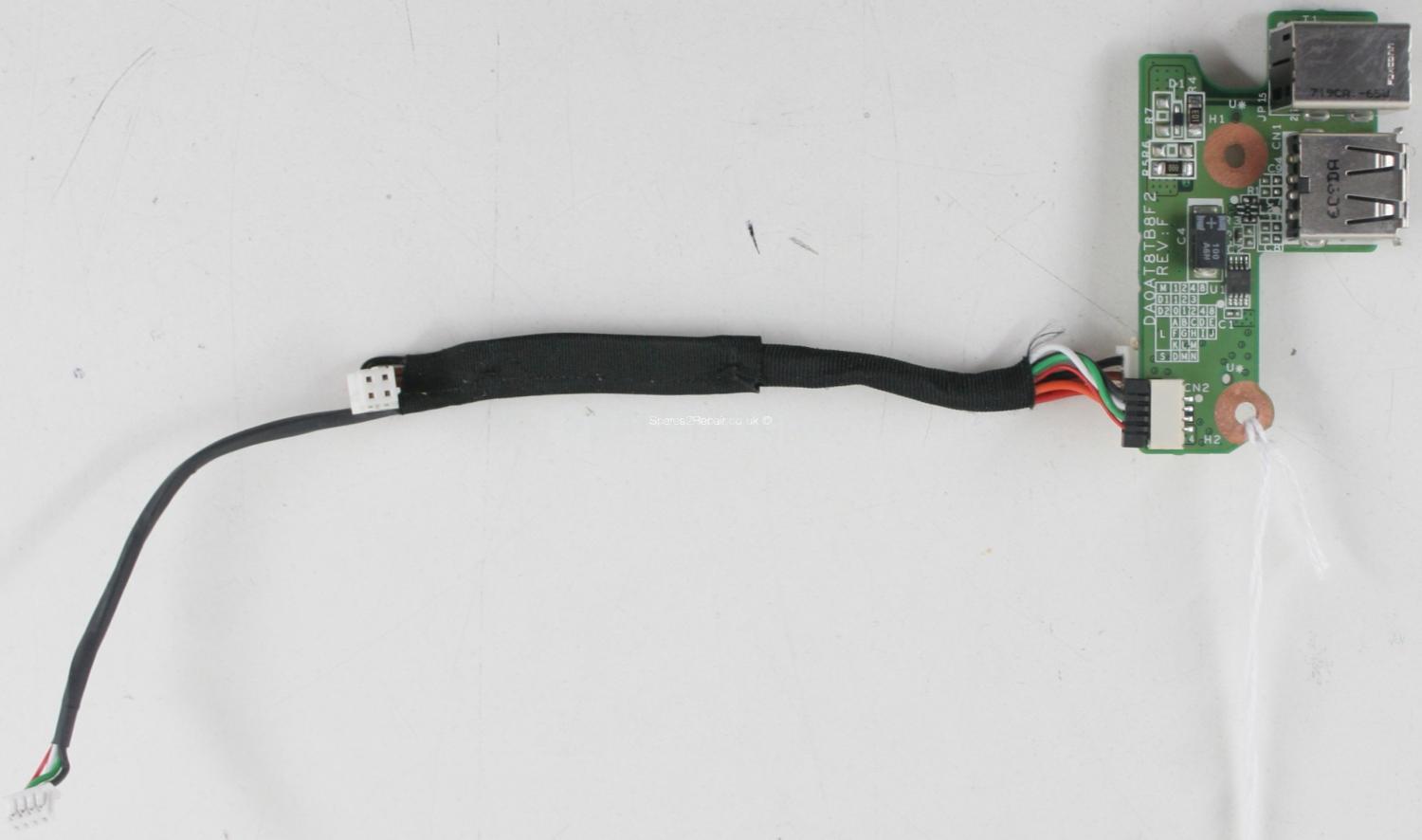 HP Compaq Presario V6000 - Charger Socket & USB Port Board - DA0AT8TB8F2 - REV:F