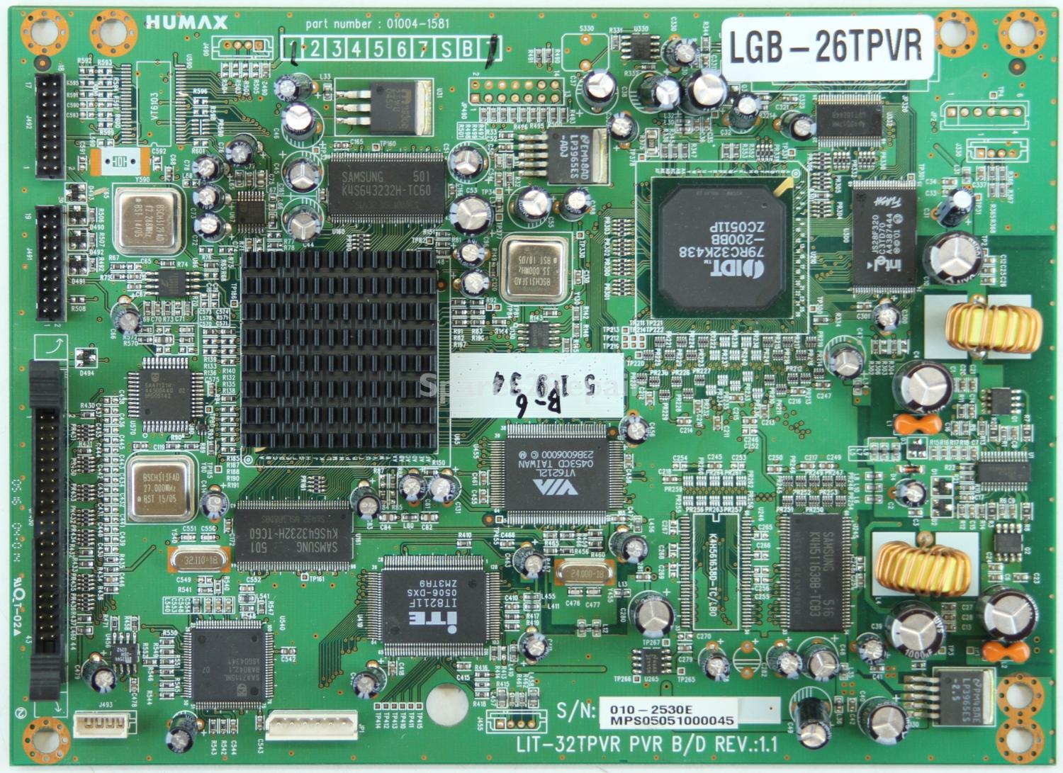 Humax LGB-26TPVR - ANALOGUE BOARD - LIT-32TPVR PVR B/D - REV.:1.1 - 010-2530E