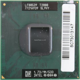 Intel Dual Core Mobile T2080 1.73Ghz 533Mhz 1MB CPU Socket M SL9VY