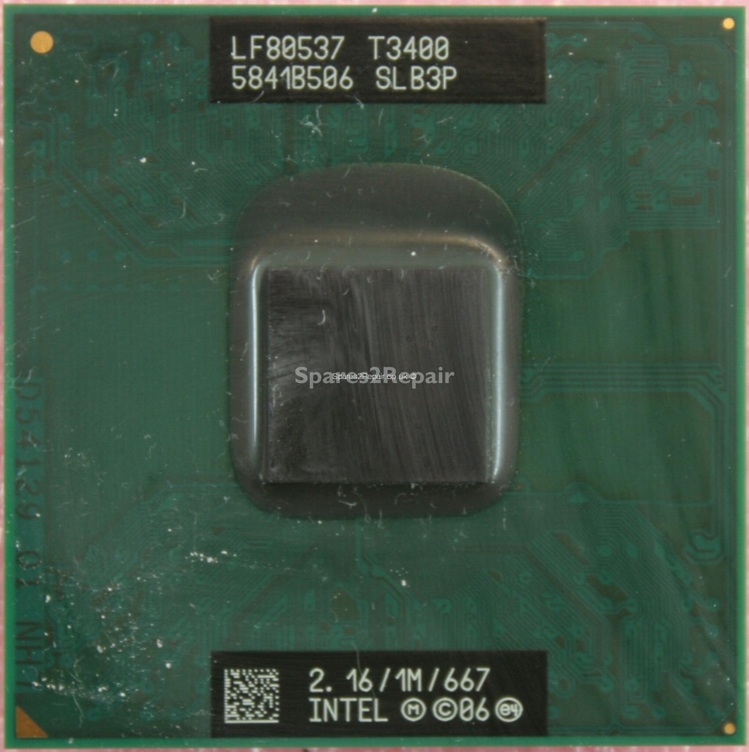 Intel Dual Core Mobile T3400 2.16Ghz 667Mhz 1MB Socket P CPU SLB3P