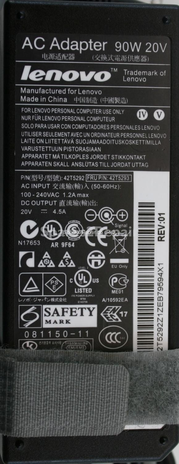 Lenovo - Charger - 42T5292 - 20V 4.5A (Original)