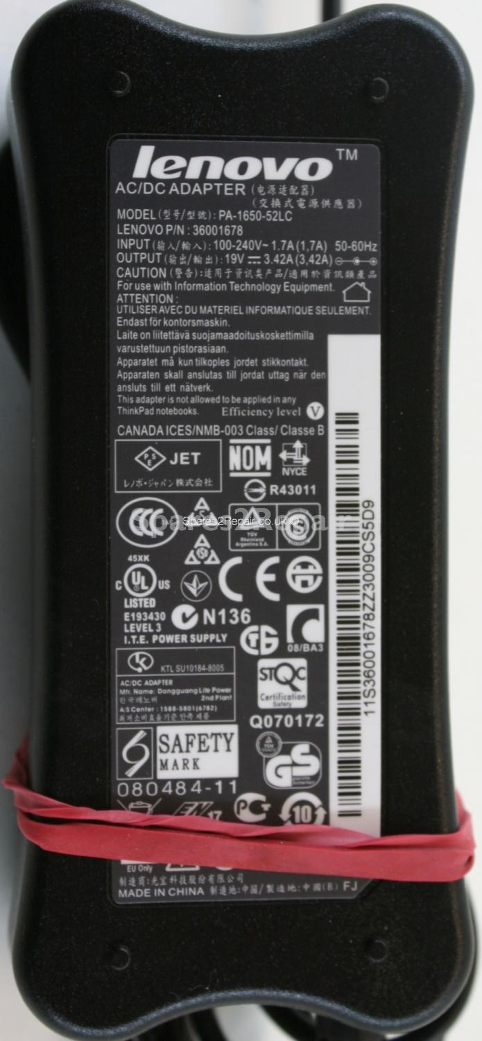 Lenovo - Charger - PA-1650-52LC - 36001678 - 19V 3.42A (Original)