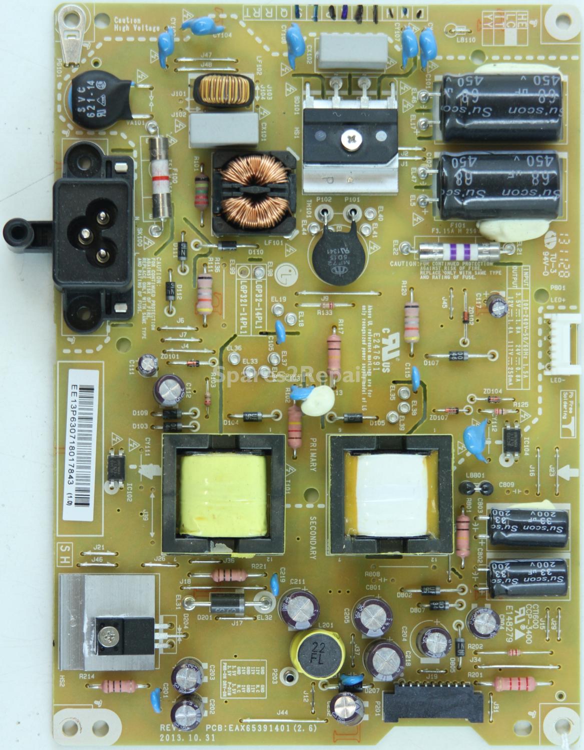 LG 32LB550 - PSU - EAY63071801 - EAX65391401 (2.6) - REV1.0 - LGP32-14PL1