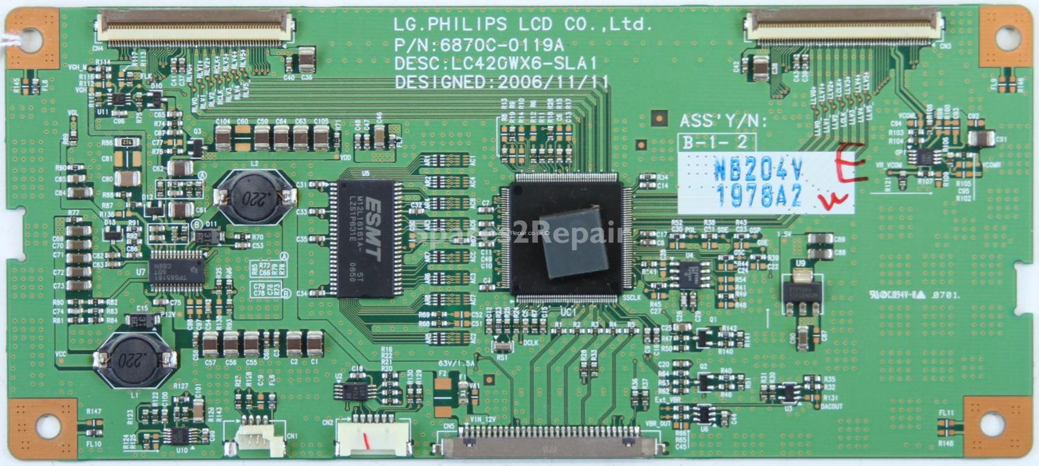 LG 42LC55 - T-Con - 6870C-0119A - 6871L-1978A - LC420WX6-SLA1