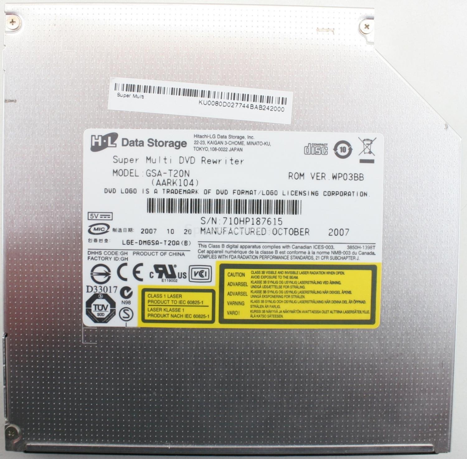 LG - DVD-RW - GSA-T20N - LME-DMGSA-T20A(B) - PATA