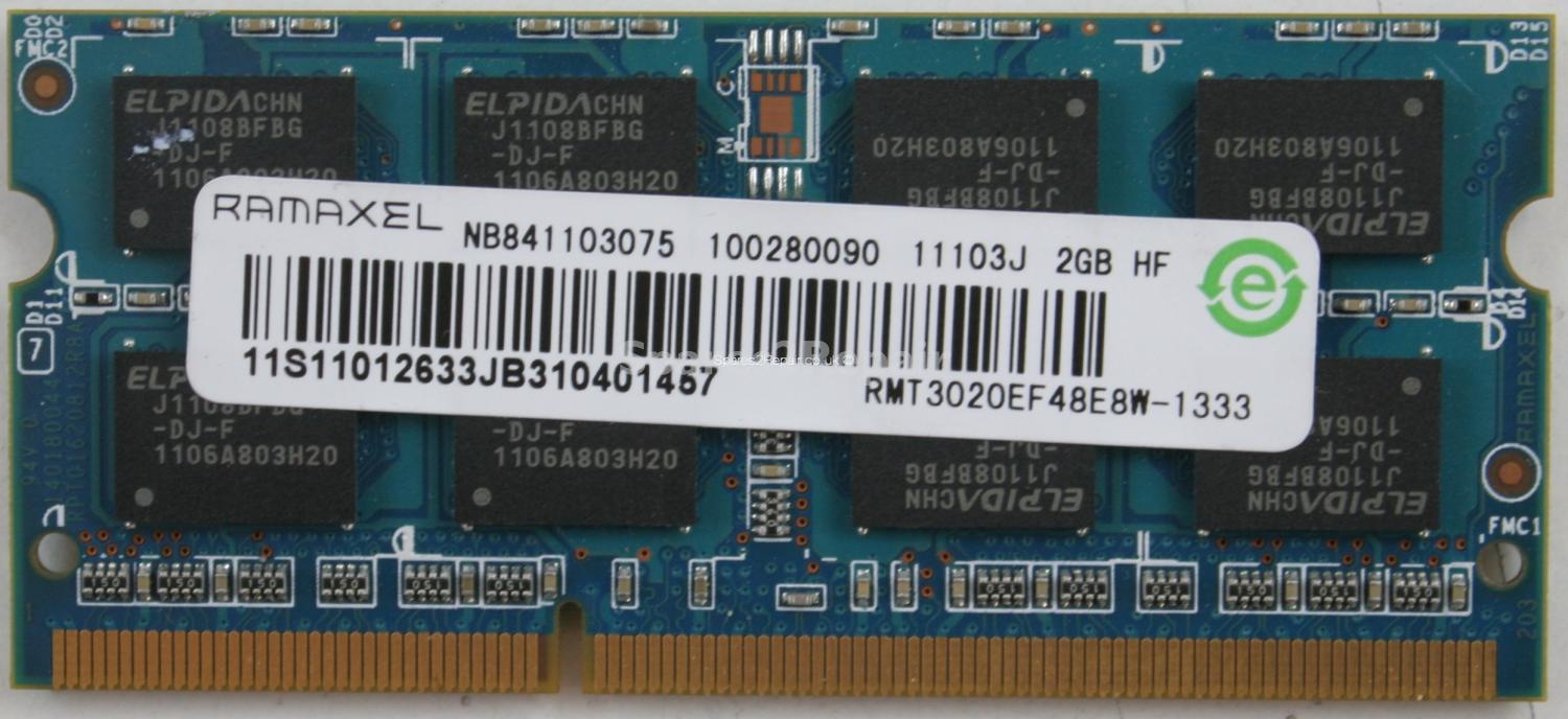 Ramaxel 2Gb PC3-10600S DDR3-1333 Laptop Memory