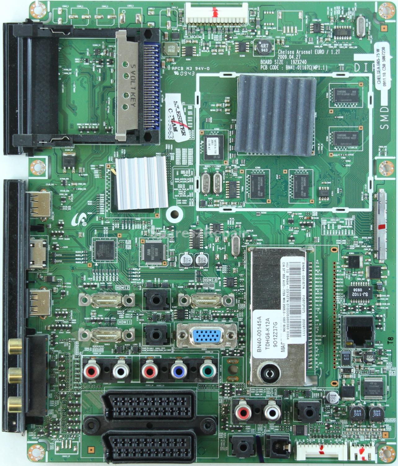 Samsung LE37B650T2W - Main AV - BN41-01167C - MP1.1 - BN94-03167N - Chelsea Arsenal EURO / 1.2T