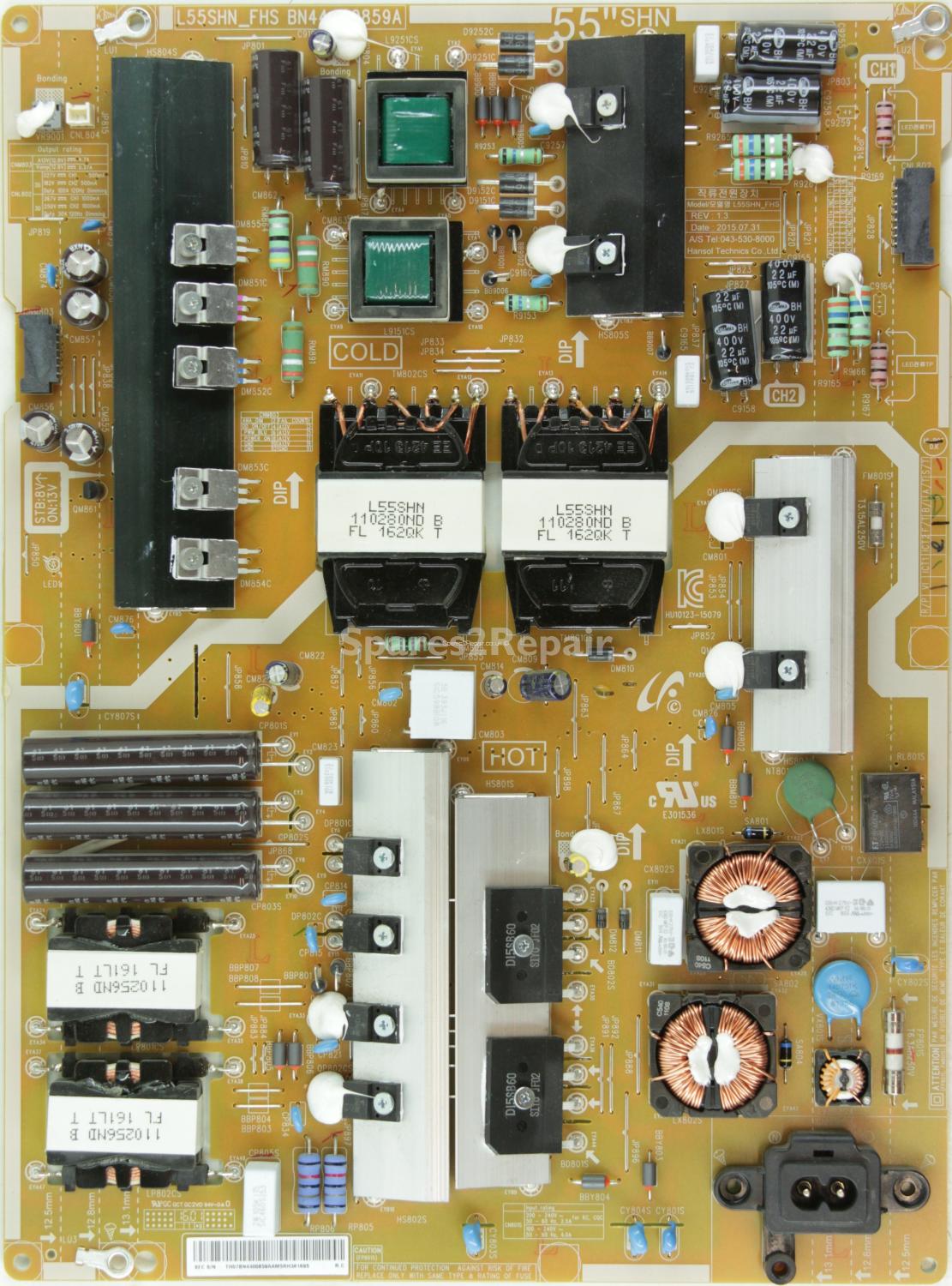 Samsung UE55JU6800K - Power Supply - BN44-00859A - REV:1.3 - L55SHN_FHS