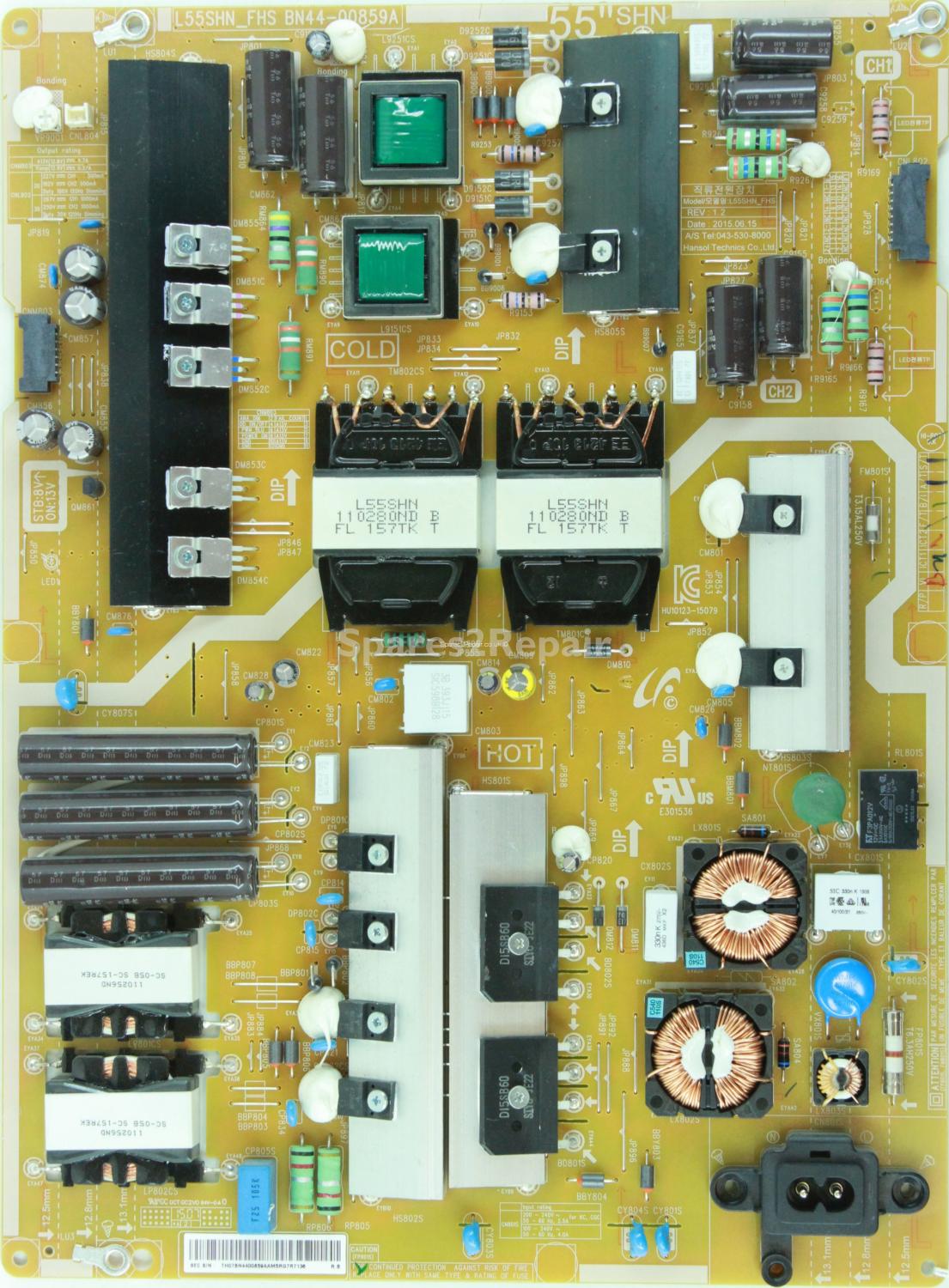 Samsung UE55JU6800K - Power Supply - BN44-00859A - REV:1.2 - L55SHN_FHS