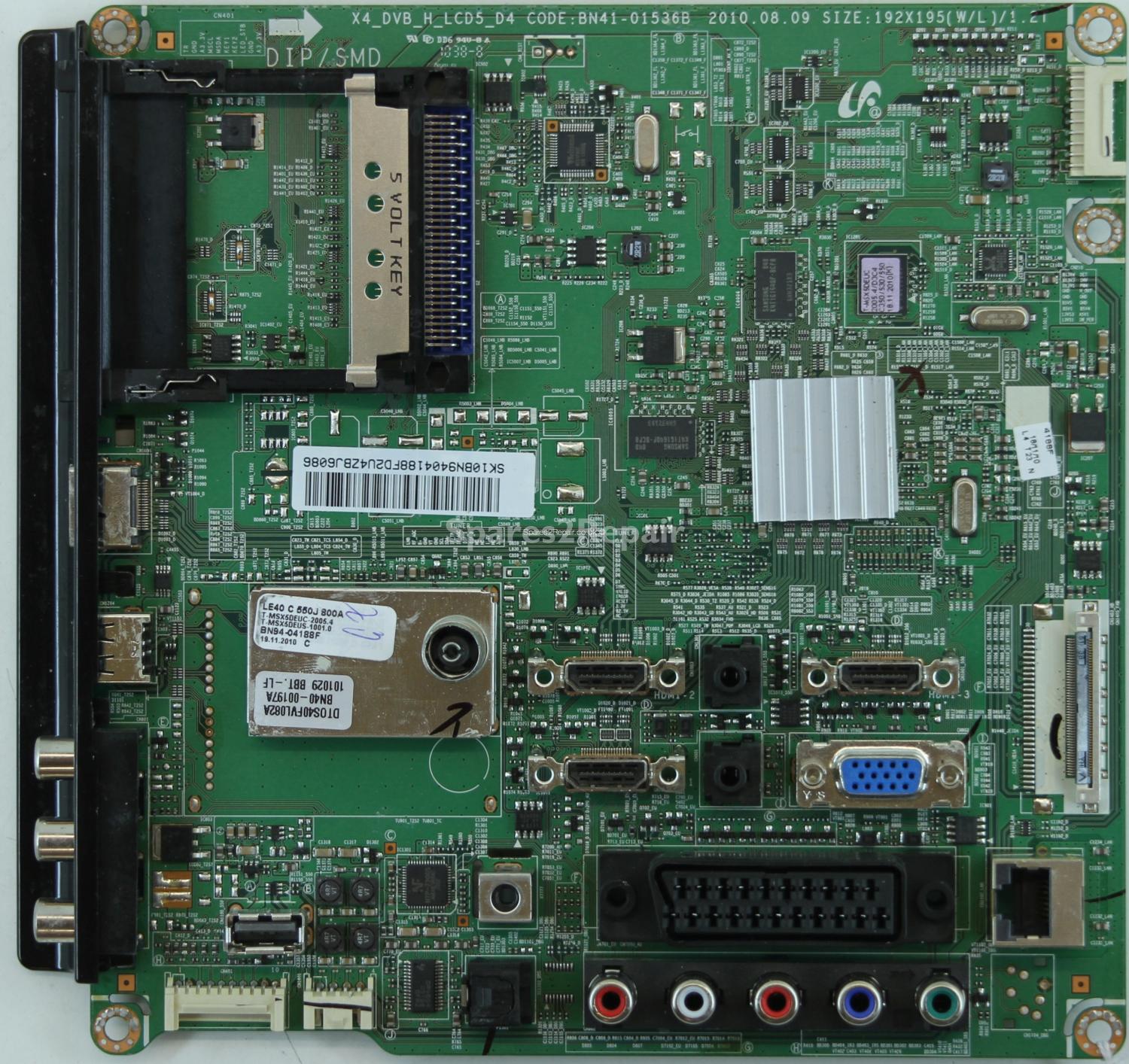 Samsung LE40C550J1W - Main AV - BN41-01536B - BN94-04188F - X4_DVB_H_LCD5_D4