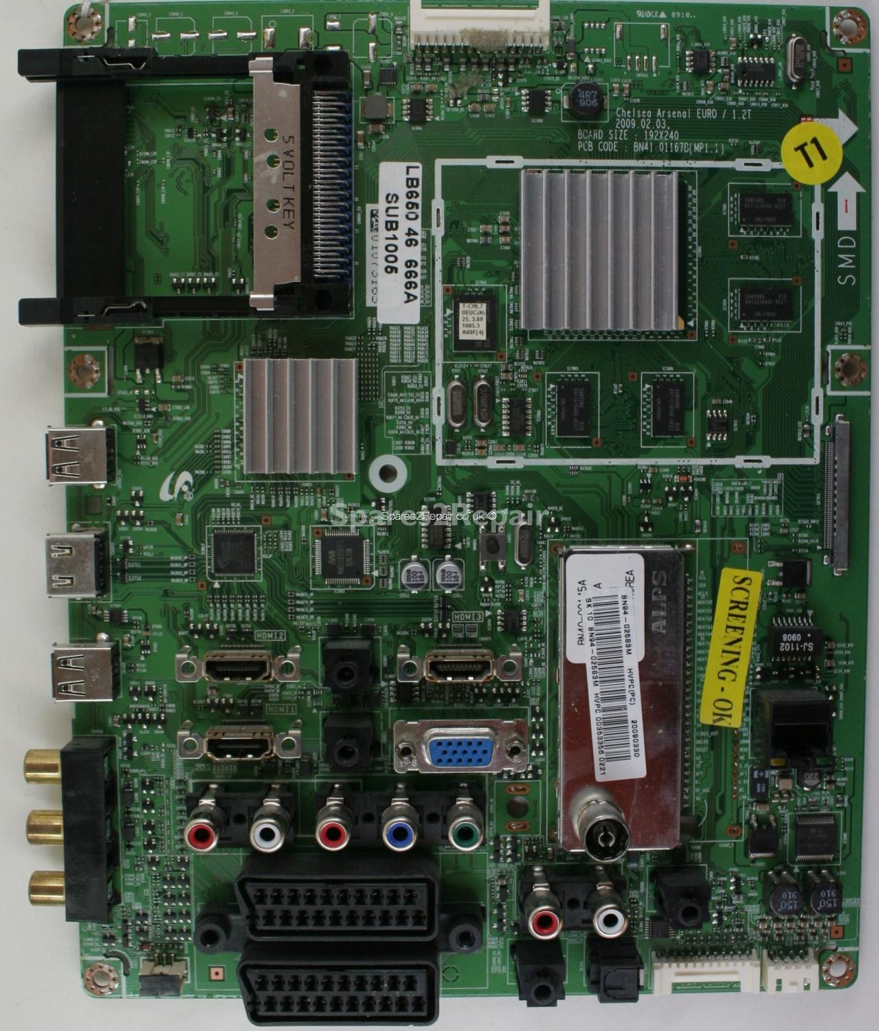 Samsung LE46B651T3W - Main AV - BN94-02583N - BN41-01167B - MP1.1 - Chelsea Arsenal EURO
