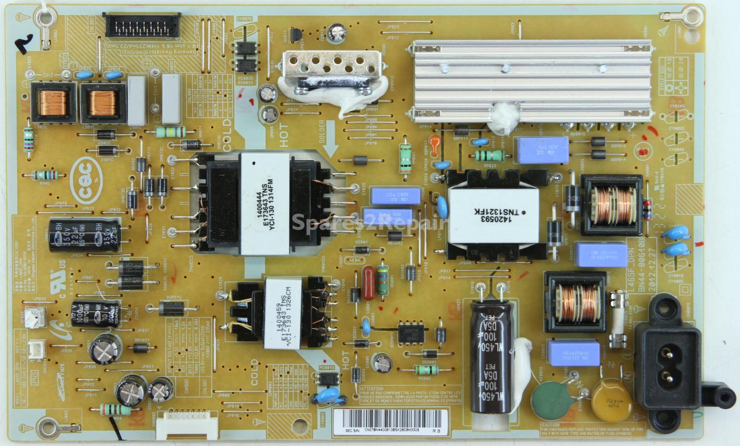 Samsung UE46F5000AK - PSU - BN44-00610B - L46SF_DPN - REV1.1