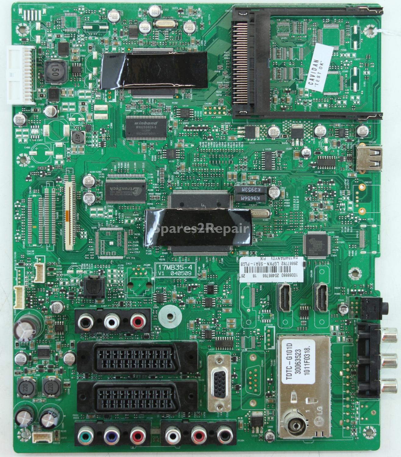 Sanyo CE26LD81-B - Main AV - 20486766 - 17MB35-4 V1 - 040509