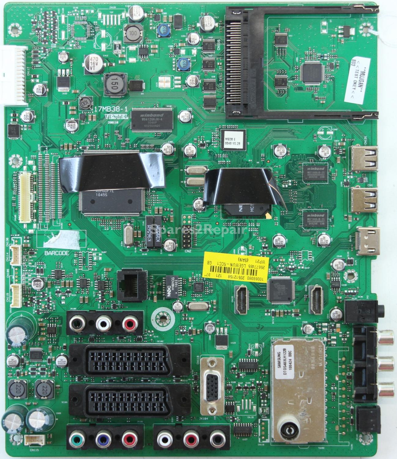 Sanyo CE37FH08-B - Main AV - 20512158 - 17MB38-1 - 290110