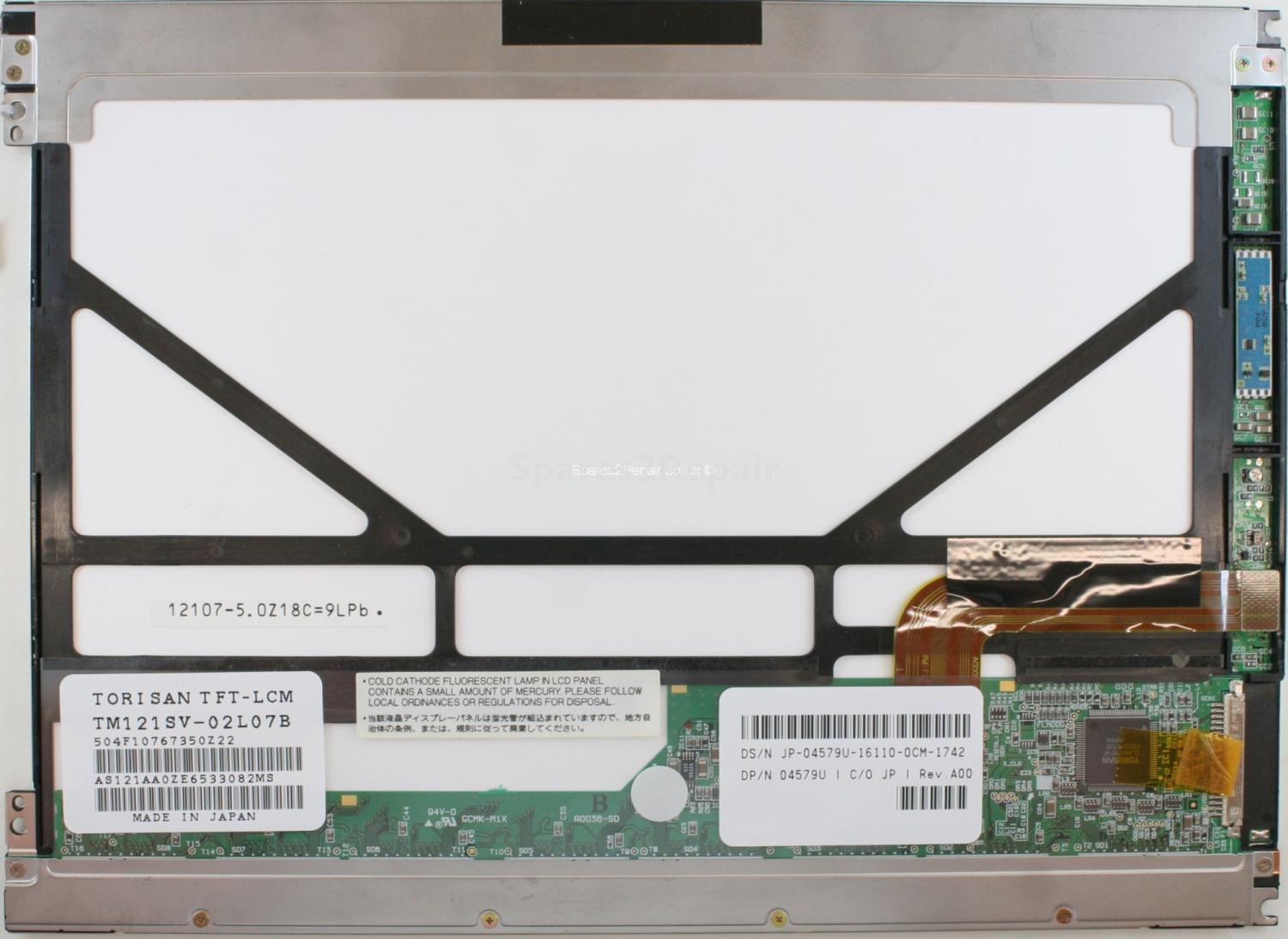 Torisan - 12.1 Inch - TM121SV-02L07B - SVGA (800x600)