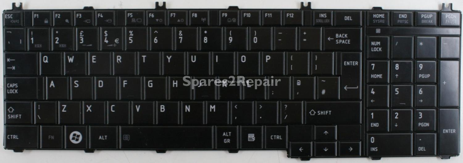Toshiba Satellite L755-13H - Keyboard - 9Z.N4WGQ.00U - REV: 3A