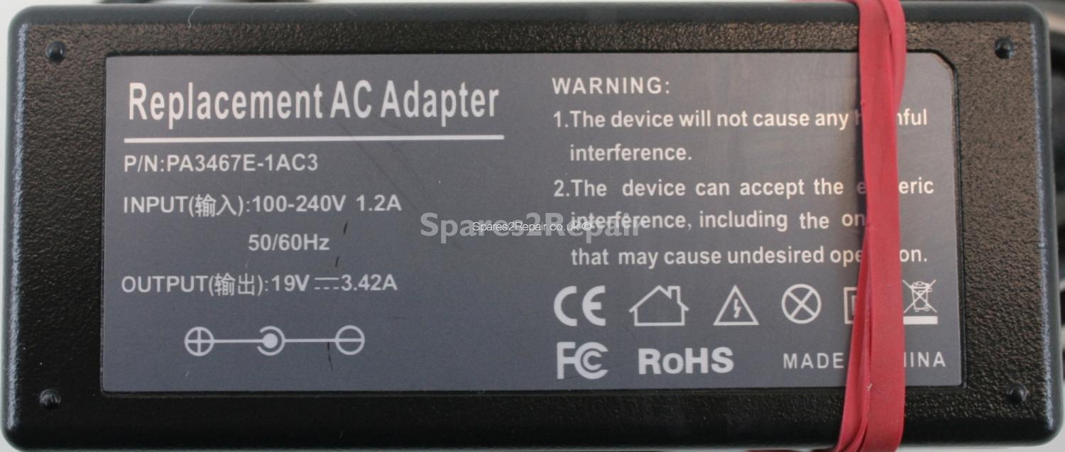Unbranded - Charger - PA3467E-1AC3 - 19V 3.42A
